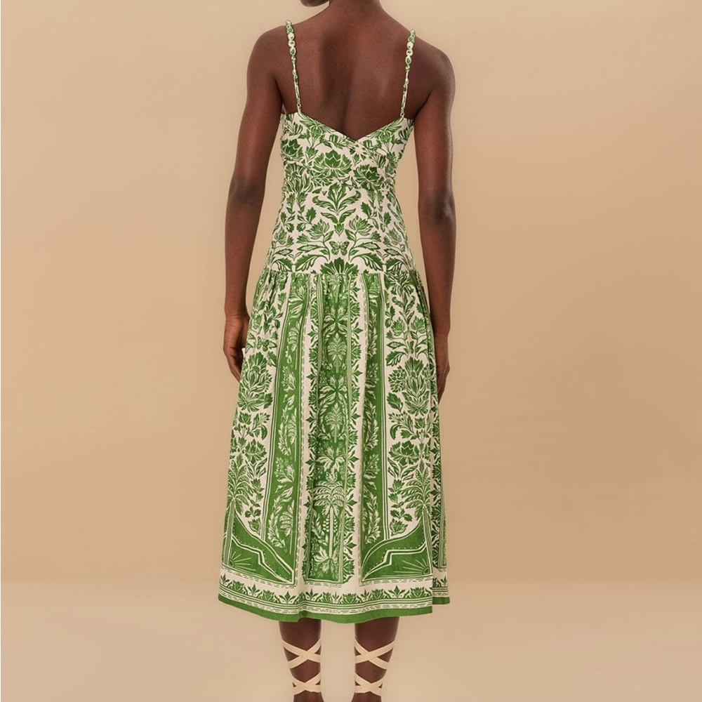 FARM Rio Linen Midi Dress - Picture 2 of 7